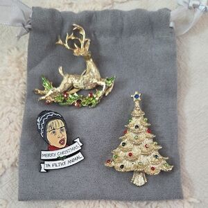 Vintage Gerry's Christmas Brooches